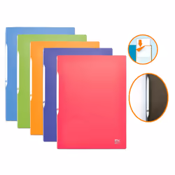 Oxford 400050111, Bleu, Vert, Orange, Rose, Violet, Polypropylène (PP), 50 pochettes, A4, France, 315 mm