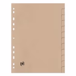 Oxford Touareg Intercalaires Carton, Beige, Carton, A4, 280 g/m², 100%, 225 mm