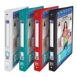 Oxford 100201833 classeur à anneaux A4 Blanc, Noir, Rouge, Bleu