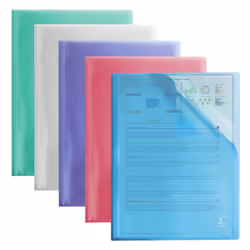 Oxford 400074722, Bleu, Vert, Rose, Violet, Transparent, Polypropylène (PP), 60 pochettes, Paysage/portrait, A4, France