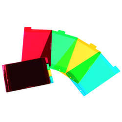 Oxford 100210617 fichier PVC Rouge, Vert, Jaune, Bleu A4