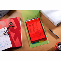 Oxford 100210617 fichier PVC Rouge, Vert, Jaune, Bleu A4