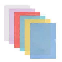 Oxford 100210764, Envelope folder, A4, PVC, Bleu, Vert, Violet, Rouge, Transparent, Jaune, Paysage/portrait, 20 feuilles