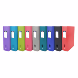 Oxford 400105071, 600 feuilles, Noir, Bleu, Vert, Gris clair, Rose, Violet, Rouge, Turquoise, Polypropylène (PP), A4, 8 cm, 2 ...