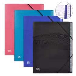 Oxford 400110327 intercalaire Polypropylène (PP) Noir, Bleu, Rose, Turquoise 4 pièce(s)