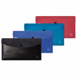 Oxford 400110726, Envelope folder, DL, Polypropylène (PP), Noir, Bleu, Rose, Turquoise, Paysage/portrait, France