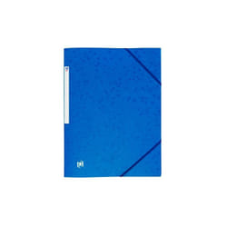 Chemises à élastique en carton au format A4 - Dos 2 à 3 cm Oxford bleu - Lot de 10