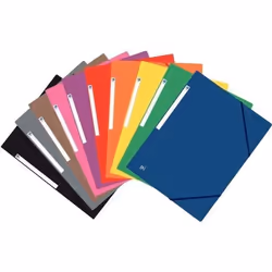 OXFORD PAQUET DE 10 CHEMISES 3 RABATS À ÉLASTIQUES TOP FILE+ EN CARTE LUSTRÉE