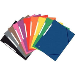 OXFORD PAQUET DE 10 CHEMISES 3 RABATS À ÉLASTIQUES TOP FILE+ EN CARTE LUSTRÉE