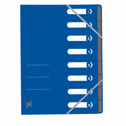 Oxford 400116251, Porte-documents, A4, Carton, Bleu, 390 g/m², Elastique