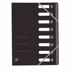 Oxford 400116252, Porte-documents, A4, Carton, Noir, 390 g/m², Elastique