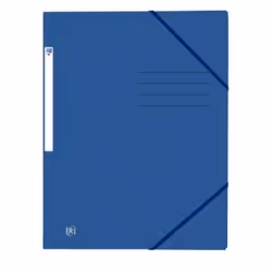 Oxford Top File+ Farde À Rabat Et À Élastique, Envelope folder, A4, Carton, Bleu, 200 feuilles, 390 g/m²