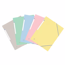 Oxford 400116400, Dossier de dessin, A4, Carton, Bleu, Vert, Jaune, Rose, Gris, 200 feuilles, Elastique