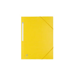 Chemise à élastique 3 rabats Oxford 24 x 32 cm dos 2 cm - couleurs classiques jaune - Lot de 10