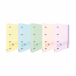 Oxford Live & Go, A4+, Anneau rond, Rangement, Polypropylène (PP), Couleurs assorties, 250 feuilles