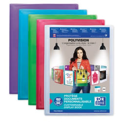 Oxford 100211078 fichier Polypropylène (PP) Bleu, Vert, Violet, Rouge, Transparent A4
