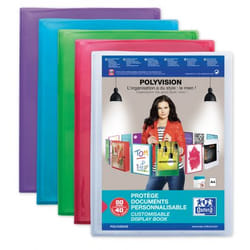 Oxford 100211076 fichier Polypropylène (PP) Bleu, Vert, Violet, Rouge, Transparent A4