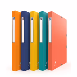 Oxford 100200360, 200 feuilles, Bleu, Vert, Orange, Rouge, Jaune, A4, 25 mm, 25 mm, 33 mm