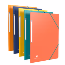 Oxford 100200689 fichier Carton Bleu, Vert, Orange, Rouge, Jaune A4