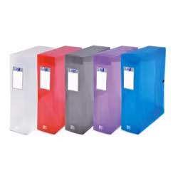 Oxford 100200178, 600 feuilles, Bleu, Gris, Rose, Violet, Transparent, Polypropylène (PP), A4, 8 cm, 246 mm