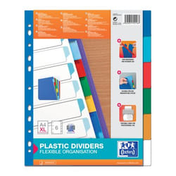 Oxford 100205091 intercalaire Polypropylène (PP) Multicolore 6 pièce(s)