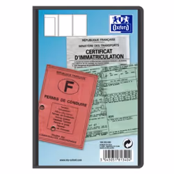 Oxford 100202650, Porte-documents, PVC, Noir, Translucide, Paysage/portrait, 95 mm, 145 mm