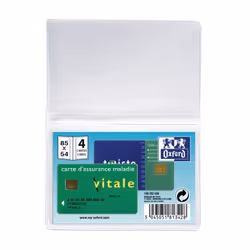 Oxford 100202636, Transparent, Polyvinyl chloride (PVC), 4 cartes, A8, France, 95 x 55 mm