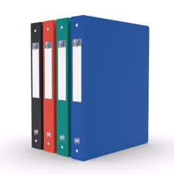 Oxford Memphis, A4, Anneau rond, Présentation, Polypropylène (PP), Noir, Bleu, Vert, Rouge, 250 feuilles