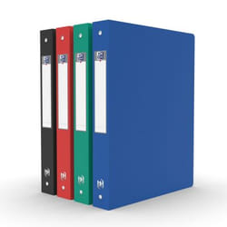 Oxford Memphis classeur à anneaux A4 Noir, Bleu, Vert, Rouge
