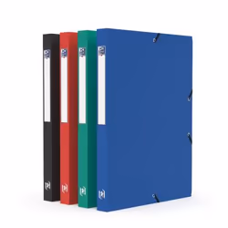 Oxford 100200557, 200 feuilles, Noir, Bleu, Vert, Rouge, Polypropylène (PP), A4, 2,5 cm, 25 mm