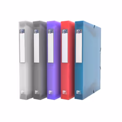Oxford 100200578, 300 feuilles, Bleu, Gris, Rose, Violet, Transparent, Polypropylène (PP), A4, 4 cm, 250 mm