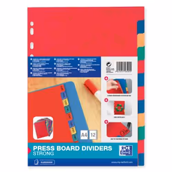 Oxford 100204950, Couleurs assorties, Carton, A4, 225 mm, 300 mm, 6 pièce(s)