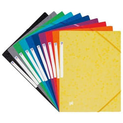 Chemises à élastique en carton au format A4 - Dos 2 à 3 cm Oxford assorties - Lot de 10