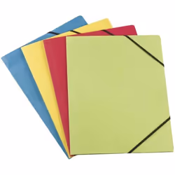 ELBA Chemise - 3 rabats élastiques - Format A4 - Jaune - 32 cm x 245 cm x 02 cm