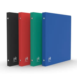 Oxford 100202240 classeur à anneaux Noir, Bleu, Vert, Rouge