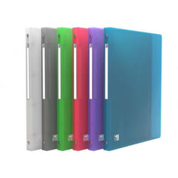 Oxford Hawaï classeur à anneaux A4 Bleu, Vert, Gris, Rose, Violet, Transparent