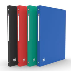 Oxford 100202339 classeur à anneaux A4 Noir, Bleu, Vert, Rouge