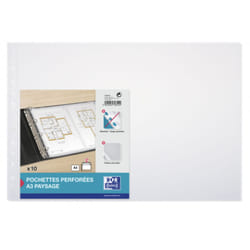 Oxford 100206863 protecteur de feuilles 300 x 420 (A3) Polypropylène (PP) 10 pièce(s)