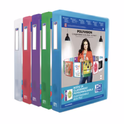 Oxford 100200136, 300 feuilles, Bleu, Vert, Violet, Rouge, Transparent, Polypropylène (PP), A4, 4 cm, 250 mm