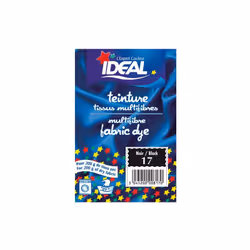 Teinture IDEAL en poudre pour tissus multifibres, sachet prédosé pour teindre jusqu'à 200 g de textile et jusqu'à 400 g pour  ...