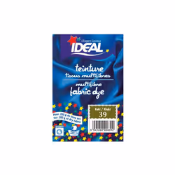 Teinture IDEAL en poudre pour tissus multifibres, sachet prédosé pour teindre jusqu'à 200 g de textile et jusqu'à 400 g pour  ...