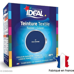Teinture Tissu Idéal liquide Bleu marine 07 maxi einture Ideal Bleu marine n°07 format maxi - issus adaptés : coton lin ramie
