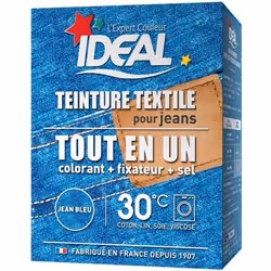 IDEAL Teinture textile Tout en Un Maxi Jean Bleu - 350 g