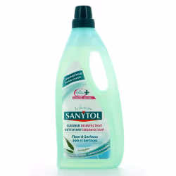 Sanytol 3045206312202, Liquide (concentré), 1 L, Laminé, Linoléum, Marbre, PVC, Vinyl, Eucalyptus, Bouteille, 1 pièce(s)
