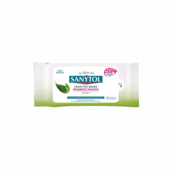 les lingettes désinfectantes sanytol nettoient et éliminent 99.9% des bactéries, virus et champignons. imprégnées de gel hydr ...
