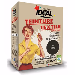 Boite de 350 g comprenant : Le colorant, le fixateur et le sel Teinture prête à l'emploi Longue tenue Respectueuse et économi ...
