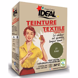 teinture textile machine kaki 350gr + fixateur + sel