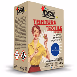 teinture textile machine bleu jean 350gr + fixateur + sel