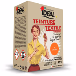 teinture textile machine orange 350gr + fixateur + sel