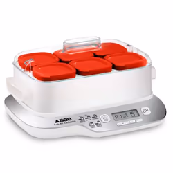 SEB Multi Délices Express YG660100 Yaourtière 6 Pots Verre Rouge - Vue supplémentaire 4